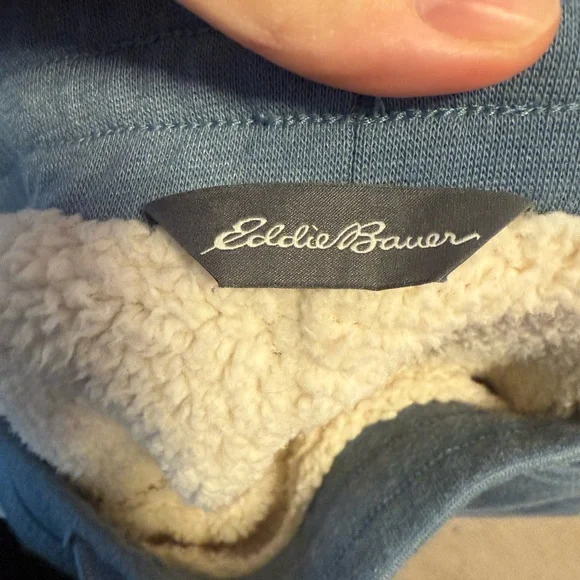 Eddie Bauer Women’s Blue Fleece Lined Jogger Sweatpants Sz XL Cozy Loungewear - Picture 5 of 7